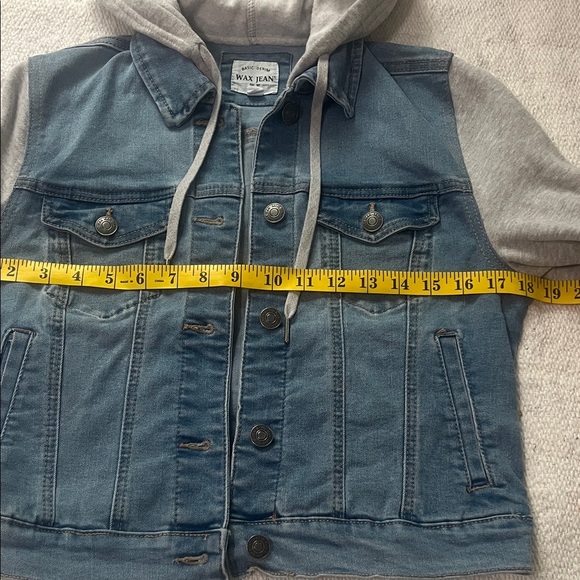 Wax Jean Blue and Gray Denim Jacket - Picture 4 of 6